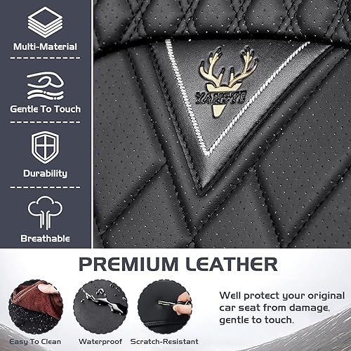 Miniatura 6 de Fundas de asiento de automóvil para Nissan Murano 2003-2026, juego completo de fundas de asiento de cuero de napa impermeables, protector de asiento