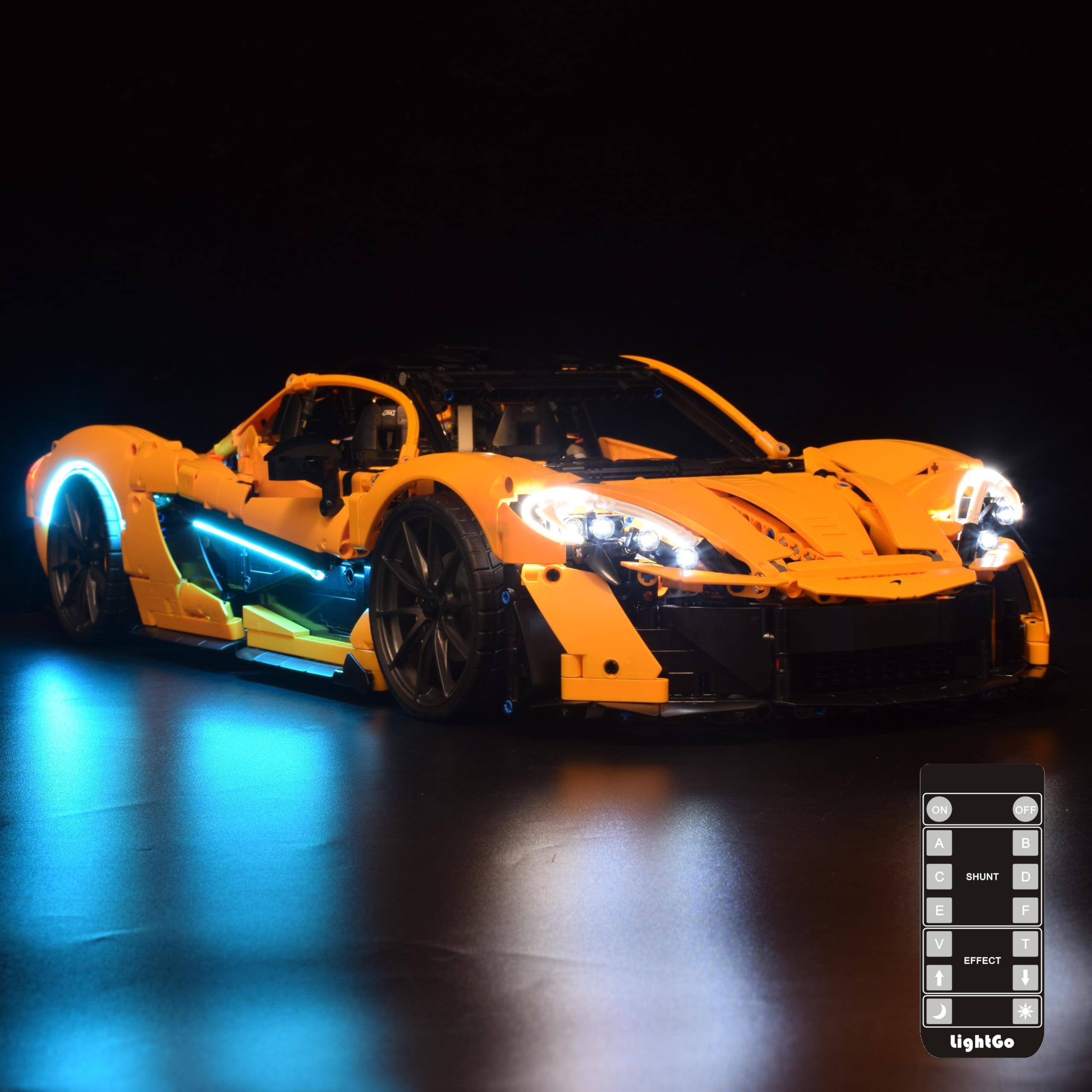 LightGo LED Lighting Kit for Lego Technic 42172 McLaren P1 Building Set - Not Include Model (Remote Version)