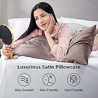 Vista 112 de Bedsure - Juego de 2 fundas de almohada de satén