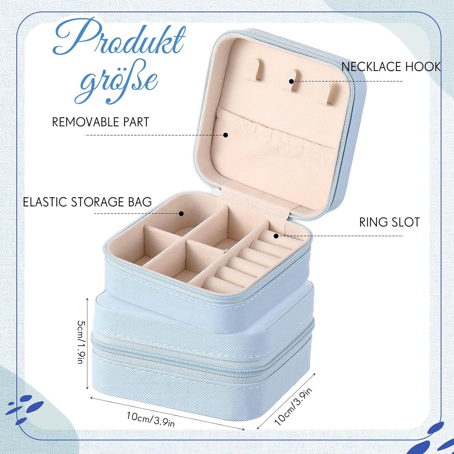Taiyin Travel Jewelry Case, Valentines Day Gifts for Her- Small Jewelry Organizer Box Bridesmaid Gifts for Women Girls