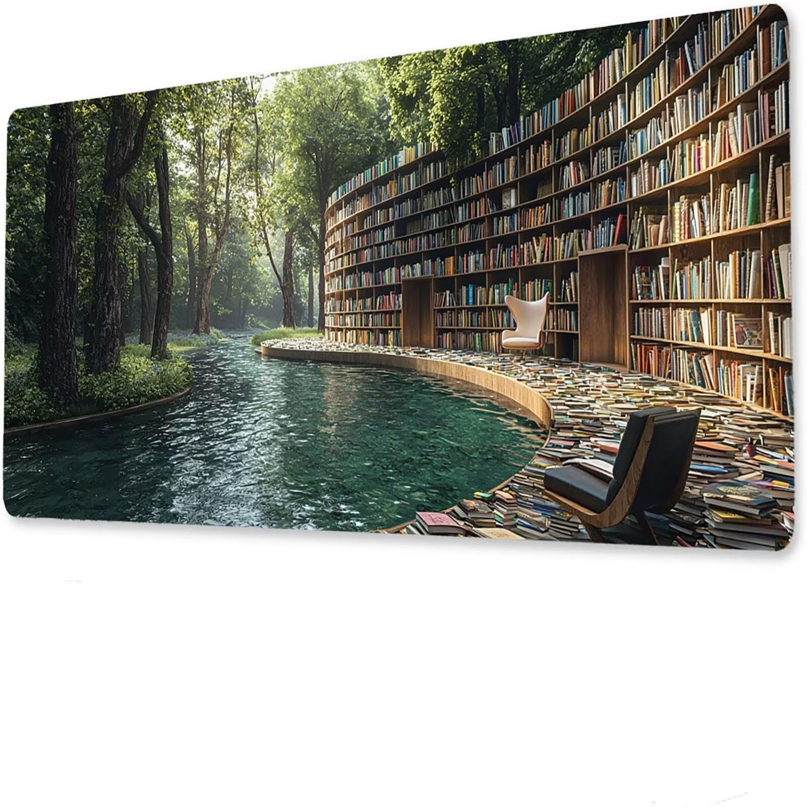 Podkładka pod mysz z drzewem, podkładka pod mysz do gier XXL 1200 x 600 x 5 mm, podkładka na biurko dla graczy, bardzo duża bezszwowa mata na stół dla graczy, antypoślizgowa podstawa, wodoodporna