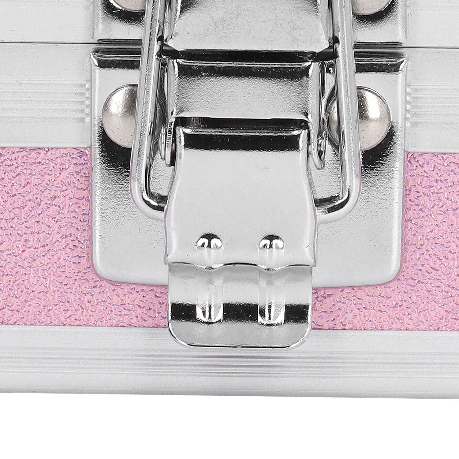 Dioche Nail Drill Bit Holder Box with 25 Holes, Professional Aluminum Nail Bit Storage Organizer Case with Transparent Cover & Secure Lock for Salon Manicure Tools