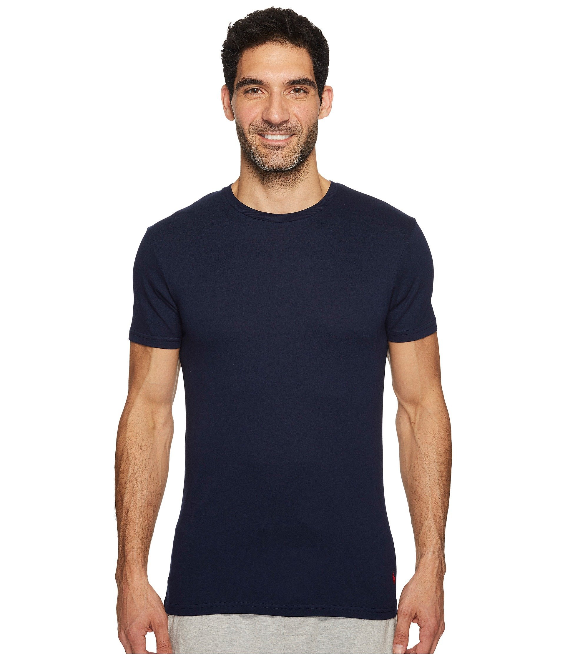 POLO RALPH LAUREN Men's Supreme Comfort Knit Crew Tee (Cruise Navy, X-Large)
