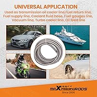 Vista 4 de maXpeedingrods Kit de línea de combustible 10AN 20 pies, manguera de línea de combustible trenzada de nailon E85 con 10 piezas de manguera de PTFE