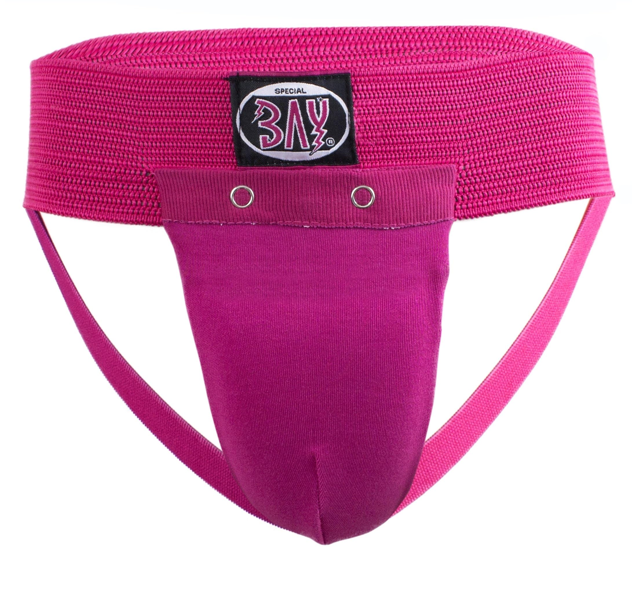BAY Damen Tiefschutz 3-Option Soft Frauen Kinder Lady pink rosa Magenta XS S M L XL Tiefschützer Unterleibschutz Unterleibsschutz Suspensorium Budo Kampfsport Kickboxen Muay Thai Thaiboxen Taekwondo