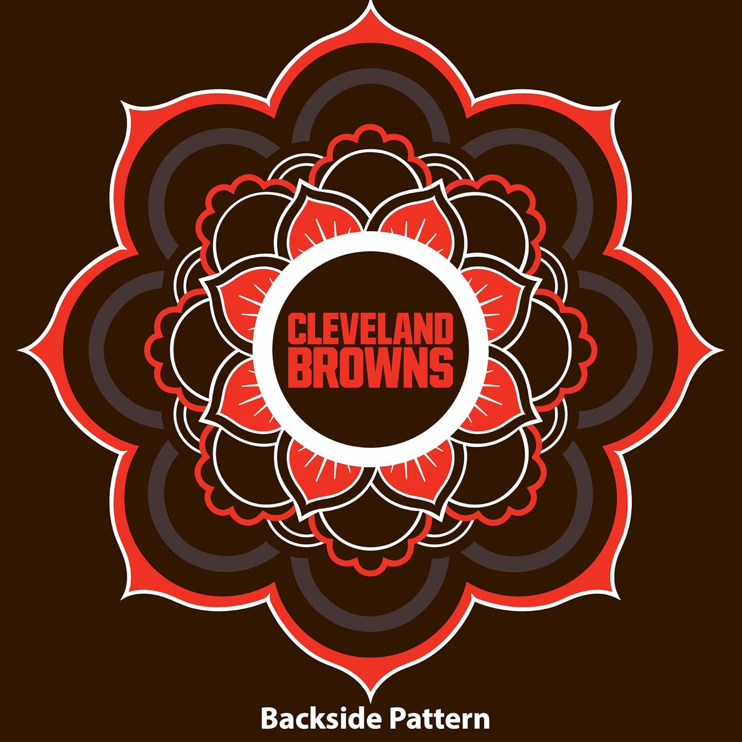 Littlearth NFL Cleveland Browns Caftan Flower, Team Color, 32" x 42"
