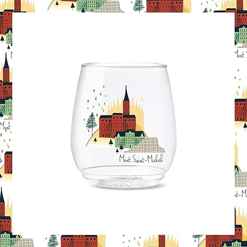 Miniatura 6 de TOSSWARE POP - Vasos de vino de 14 onzas Serie XOXO juego de 6 vasos impresos de plástico reciclables irrompibles y cristalinos