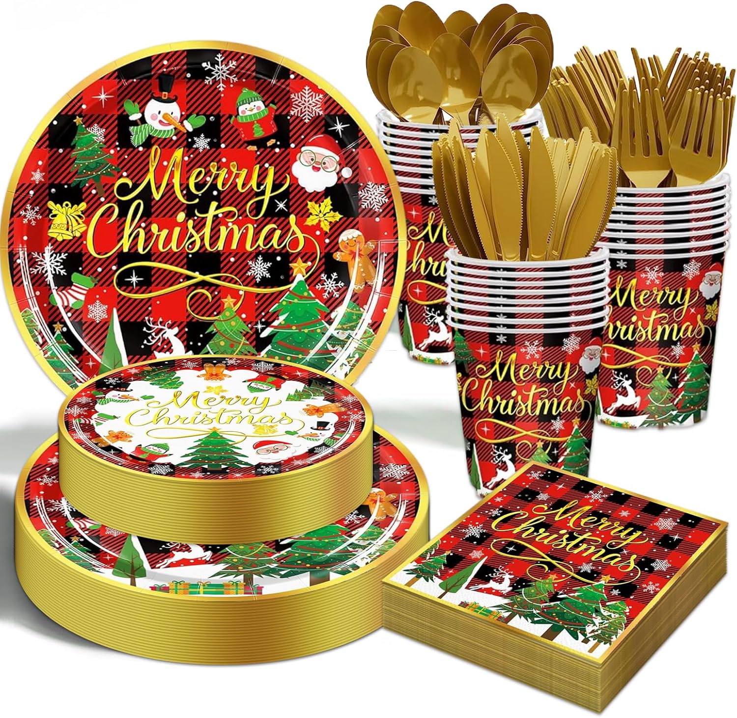 350PCS Black and Gold Paper Plates Party Supplies for 50 Guests Disposable Party Decorations Dinnerware Golden Dot Black Paper Plates Napkins Cups Gold Plastic Forks Knives Spoons for Parties