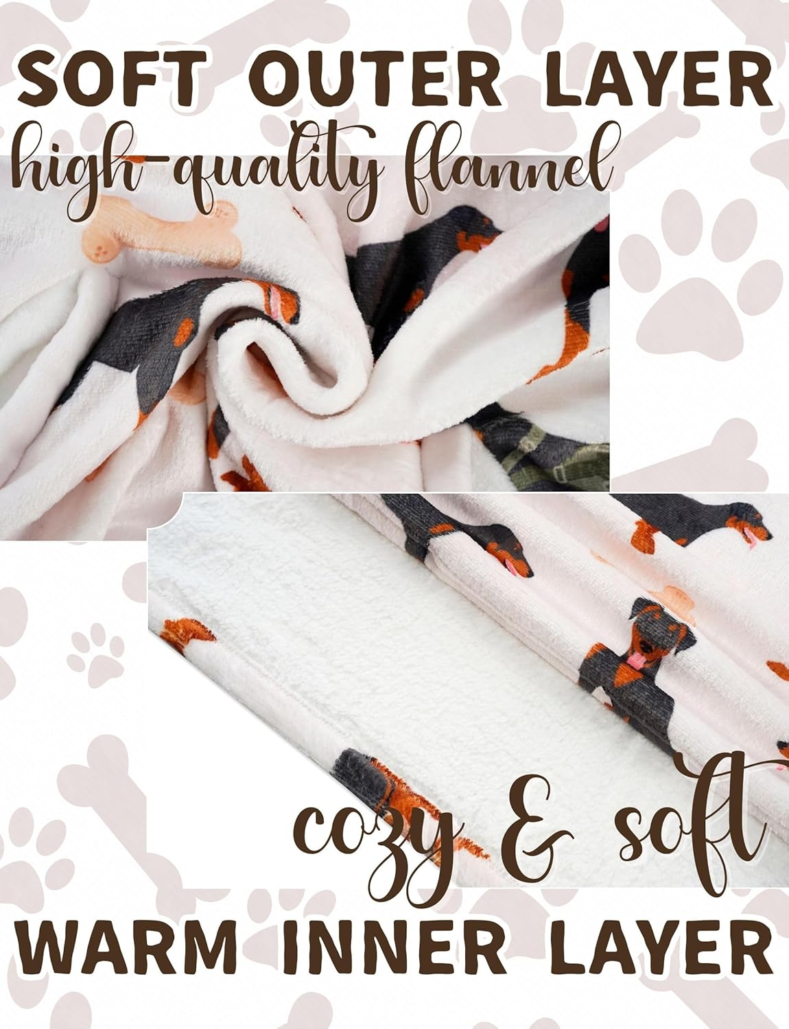 Doberman Pinscher Gifts for Women Men, Blanket Hoodie Gifts for Dog Mom Dog Dad on Birthday, Christmas, One Size - Full Printed Grey - Image 4