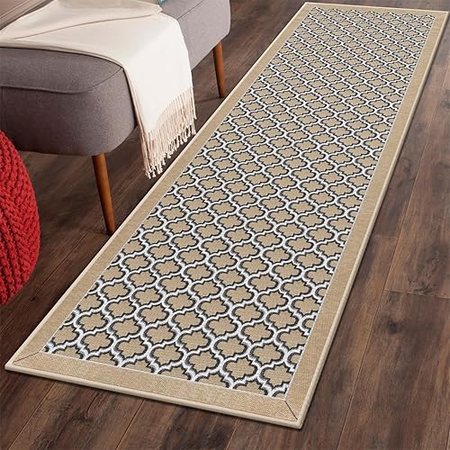 Alfombras de pasillo para pasillo, alfombra de pasillo antideslizante, alfombra lavable para lavandería, entrada, cocina, pasillo, dormitorio, baño