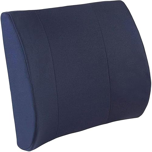 DMI Almohada de apoyo lumbar para silla para ayudar con soporte de espalda con funda extraíble lavable para aliviar el dolor de espalda baja y las