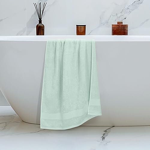 Miniatura 5 de Belizzi Home Juego de 4 toallas de baño de 27 x 54 pulgadas, 100% algodón hilado en anillo, ultra suaves, altamente absorbentes, lavables a máquina,