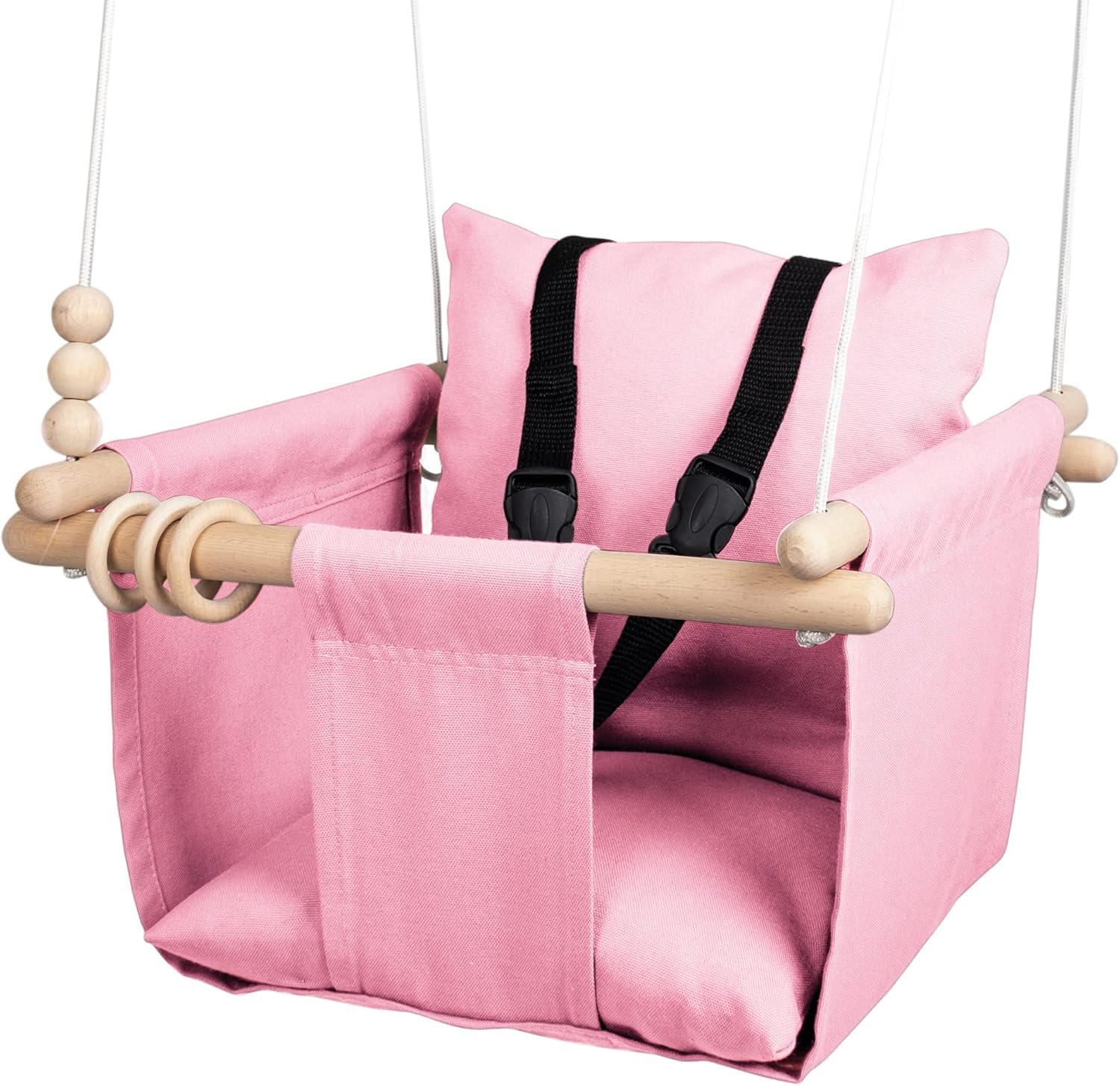 Mass Lumber Soft Infant Swing Outdoor with Safety Belt