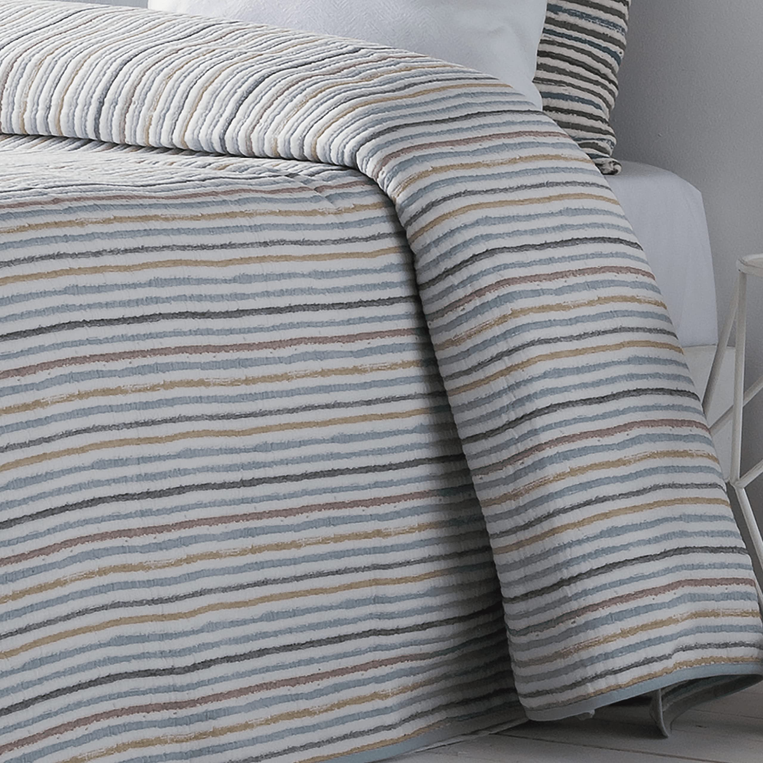 VIALMAN Couvre-lit léger Bouti Sofia 14 pour lit Double de 180 y 200 cm | Couvre-lit 180 y 200 | Taille du Quilt 270 x 270 cm, Couleur Beige