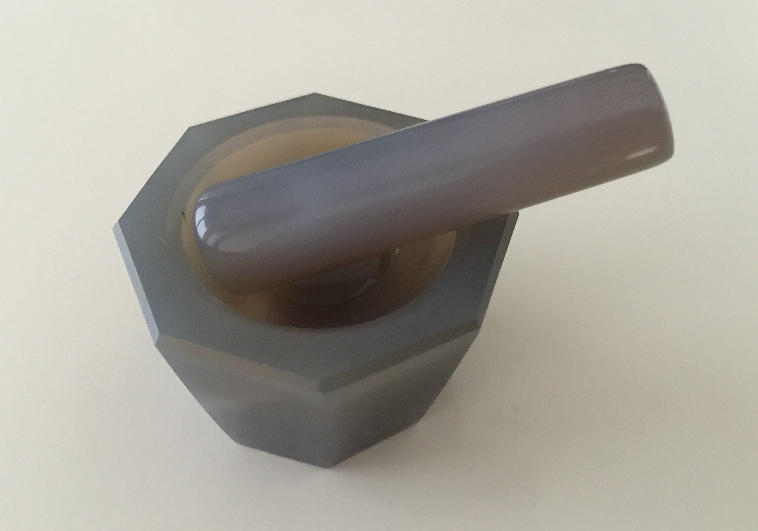 Agate Mortar and Pestle Deep Form Set 40x30x14mm