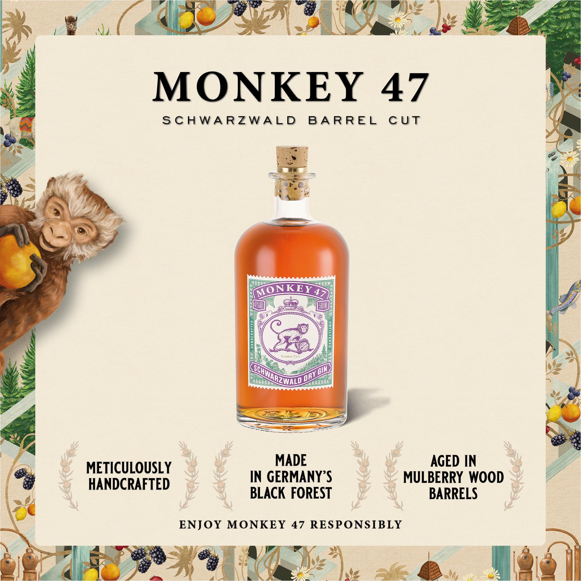 Monkey 47 Gin Kiosk Gift Set (3 x 5 cl) : Amazon.co.uk: Grocery