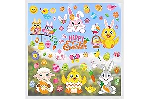 9 Sheets Disney Easter Window Clings
