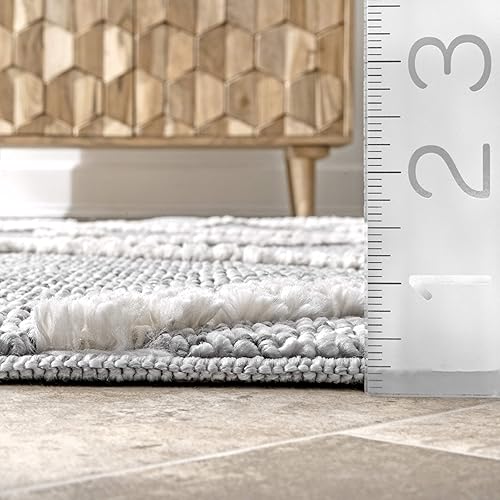 Miniatura 2 de nuLOOM Diamond Deyton - Alfombra cuadrada, 6 pies, color gris