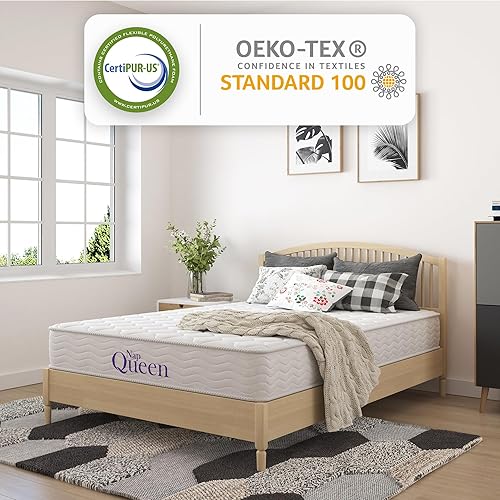 Miniatura 12 de NapQueen - Colchón en caja de resortes internos de 6 y 8 pulgadas, certificado CertiPur-US, Alivio de soporte (Individual extragrande, 6 pulgadas)