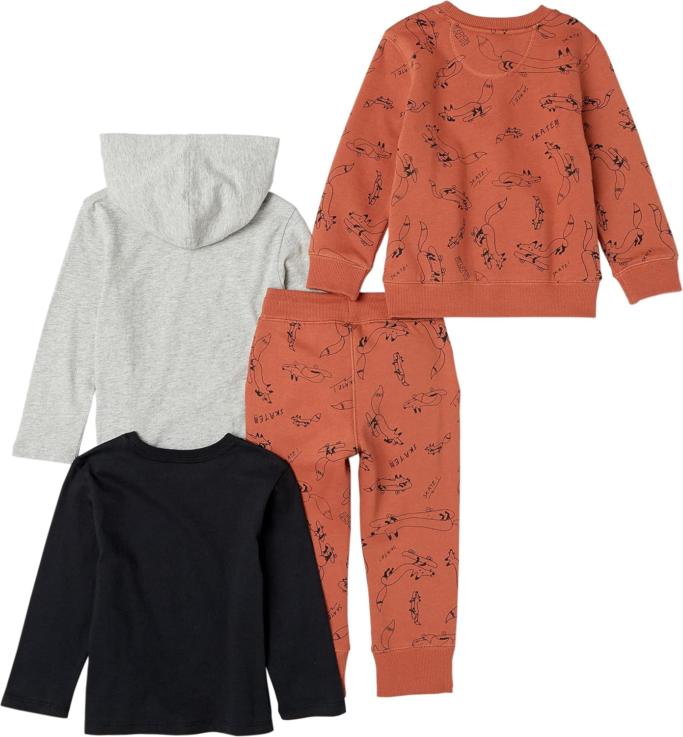 Amazon Essentials Boys and Toddlers' Long-Sleeve Outfit Set, Pack of 4 - Image 2