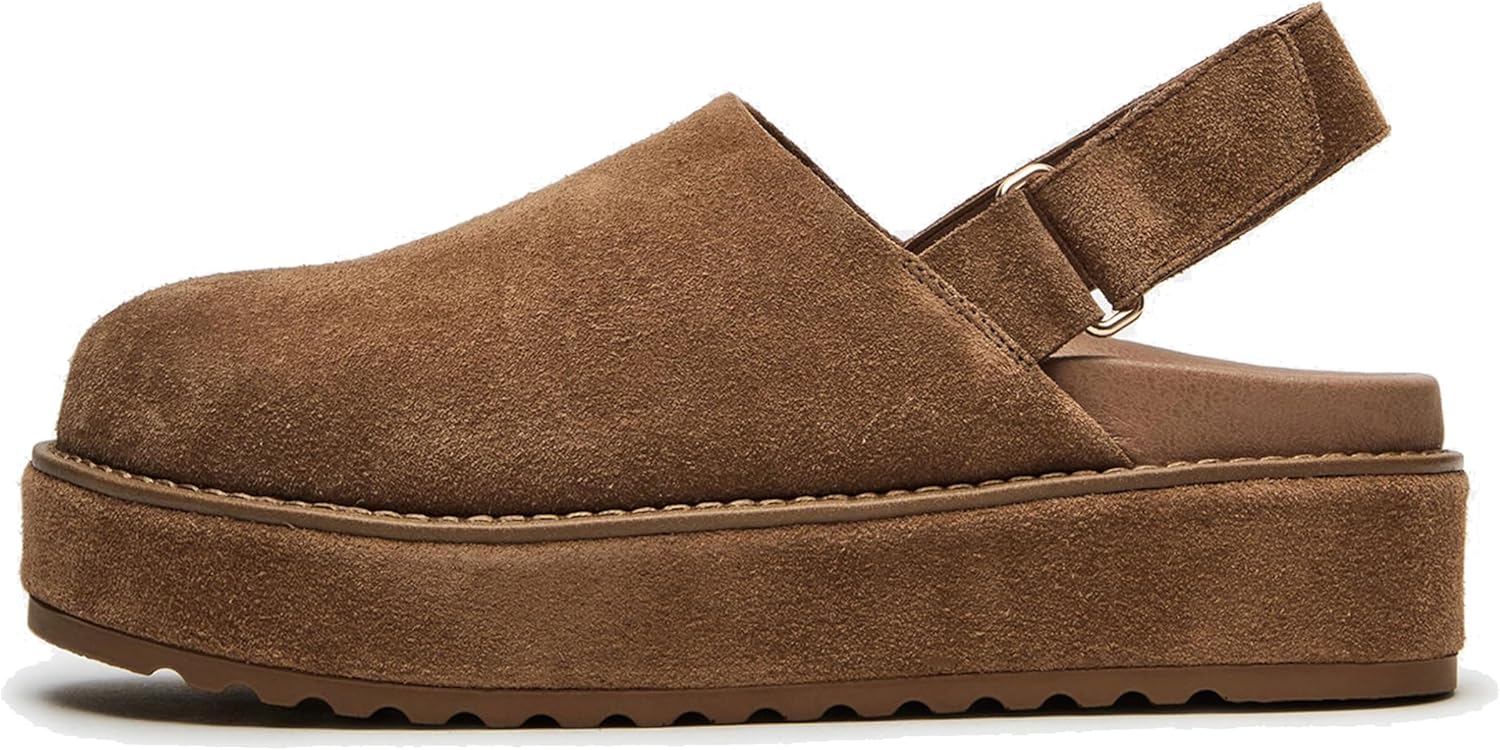 Suede Platform Clogs Women - Stylish Slip On Design