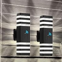 Vista 18 de Luminaria para exteriores, moderna lámpara de pared para exteriores, aplique de pared exterior negro, luces impermeables para porche exterior