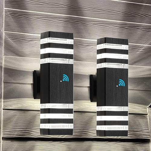 Miniatura 18 de Luminaria para exteriores, moderna lámpara de pared para exteriores, aplique de pared exterior negro, luces impermeables para porche exterior