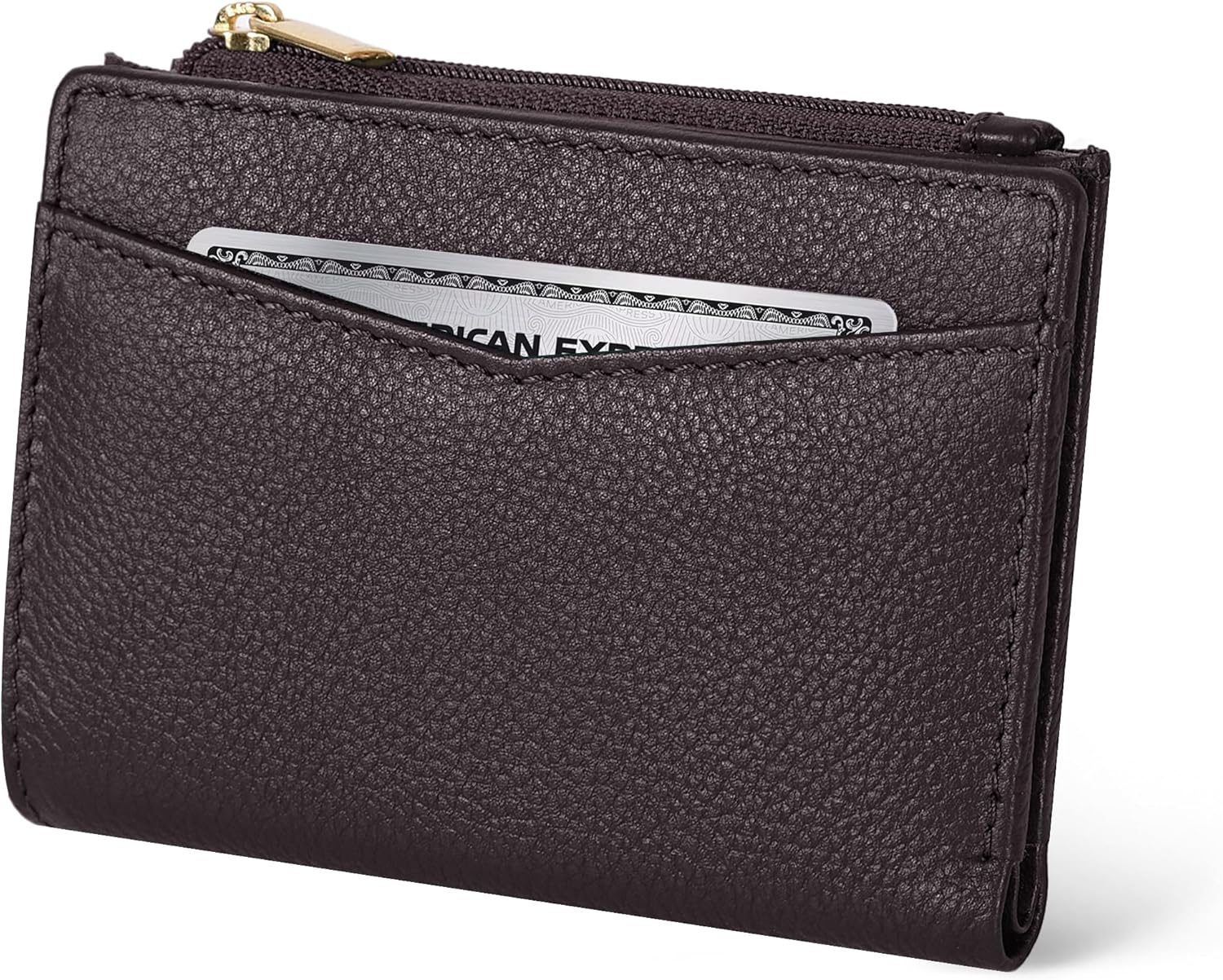 Oak Leathers Leather Wallet For Women - Small RFID Coin Purse Credit Card & ID Holder for Ladies, Gift for Women's, Bifold Wallets (Nappa Brown)