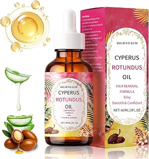 Cyprus Rotundus Oil for Hair Removal - 100%Pure Natural Botanical Oil for Reducing Unwanted Body Hair Growth, Pore Minimizer & Soothing Moisturizing Serum for Women & Men, All Skin Types,2.0Fl Oz