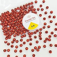 Vista 10 de 100 cuentas de pelota de tenis a granel, cuentas deportivas de tenis verdes acrílicas, cuentas espaciadoras redondas con cuerda elástica