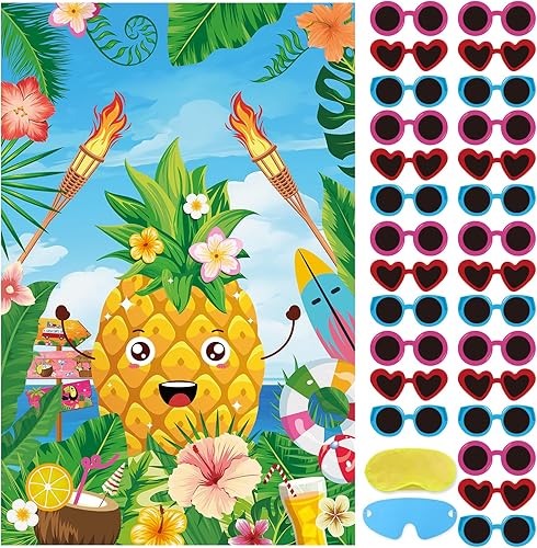 Miniatura 16 de Hooqict Juego de Poner la Cereza en el Helado Juegos de fiesta de cumpleaños para niños, decoración de fiesta temática de helado, suministros