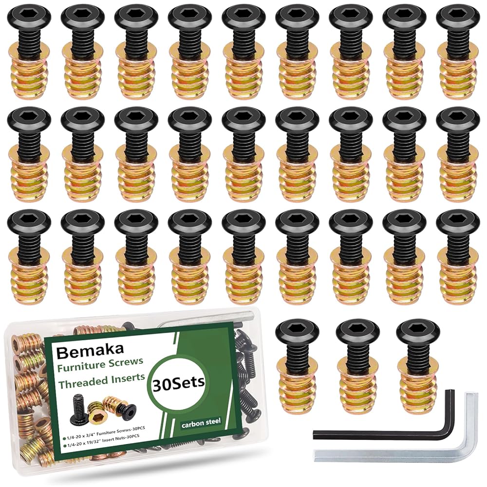 30-Piece 1/4-20 Threaded Insert Kit with 202-Pin Assortment & Installation Tools view 6