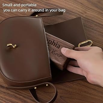 Personalized Walnut Glasses Case Gift Set Customed Wooden Box with Brass Hinges Magnetic Closure Wood Storage