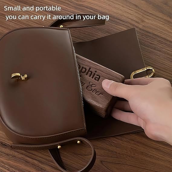Personalized Walnut Glasses Case Gift Set Customed Wooden Box with Brass Hinges Magnetic Closure Wood Storage