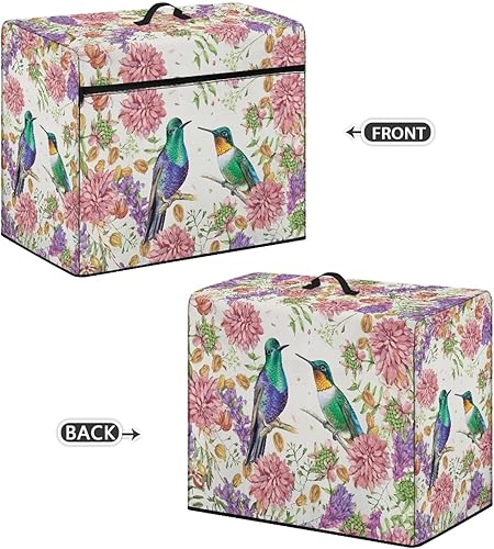 Miniatura 82 de Mumeson Cubierta antipolvo para máquina de coser de gatos negros con flores, para la mayoría de máquinas de coser estándar, plegable, duradera