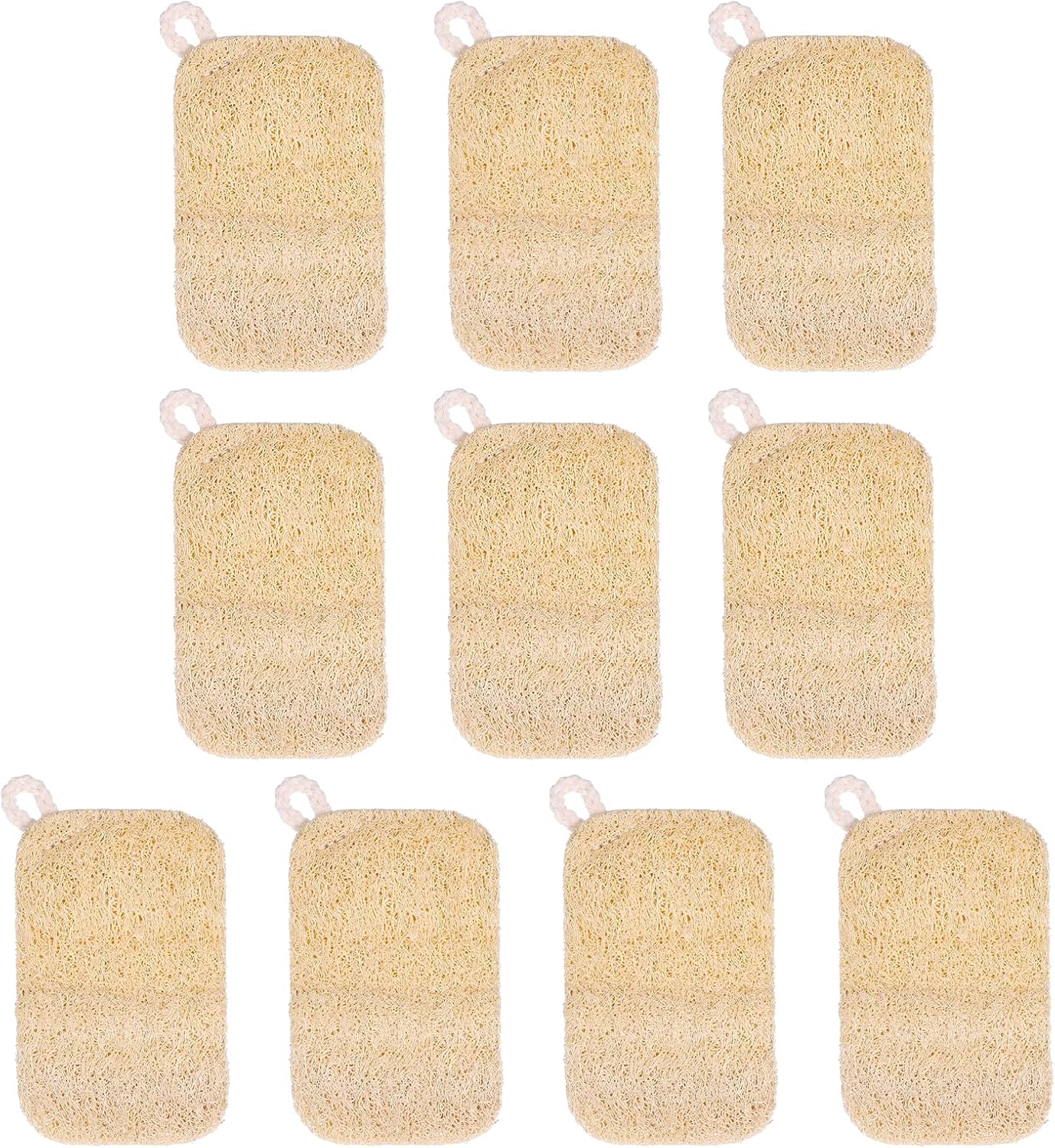 10 PCS Natural Sponges for Dishes, Loofah Dish Sponge for Kitchen Compostable Natural Loofah Sponges