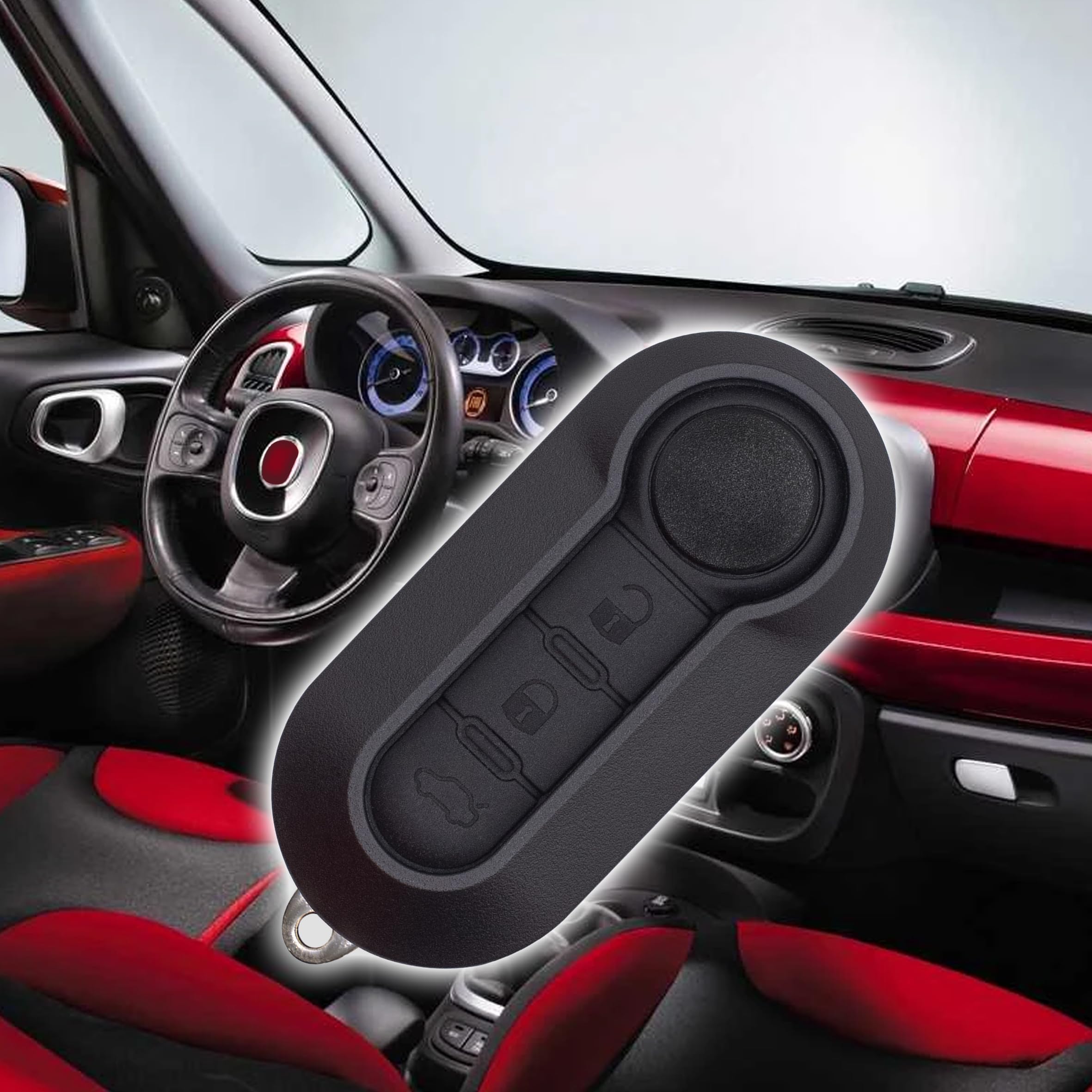 CHIAVE TELECOMANDO GUSCIO Per FIAT 500/L PUNTO EVO PANDA BRAVO COLORE - Foto 3