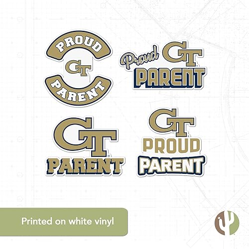 Miniatura 5 de Desert Cactus Georgia Tech - Calcomanía de vinilo de Georgia Tech Yellow Jackets para laptop, botella de agua para automóvil, hoja de recortes (hoja