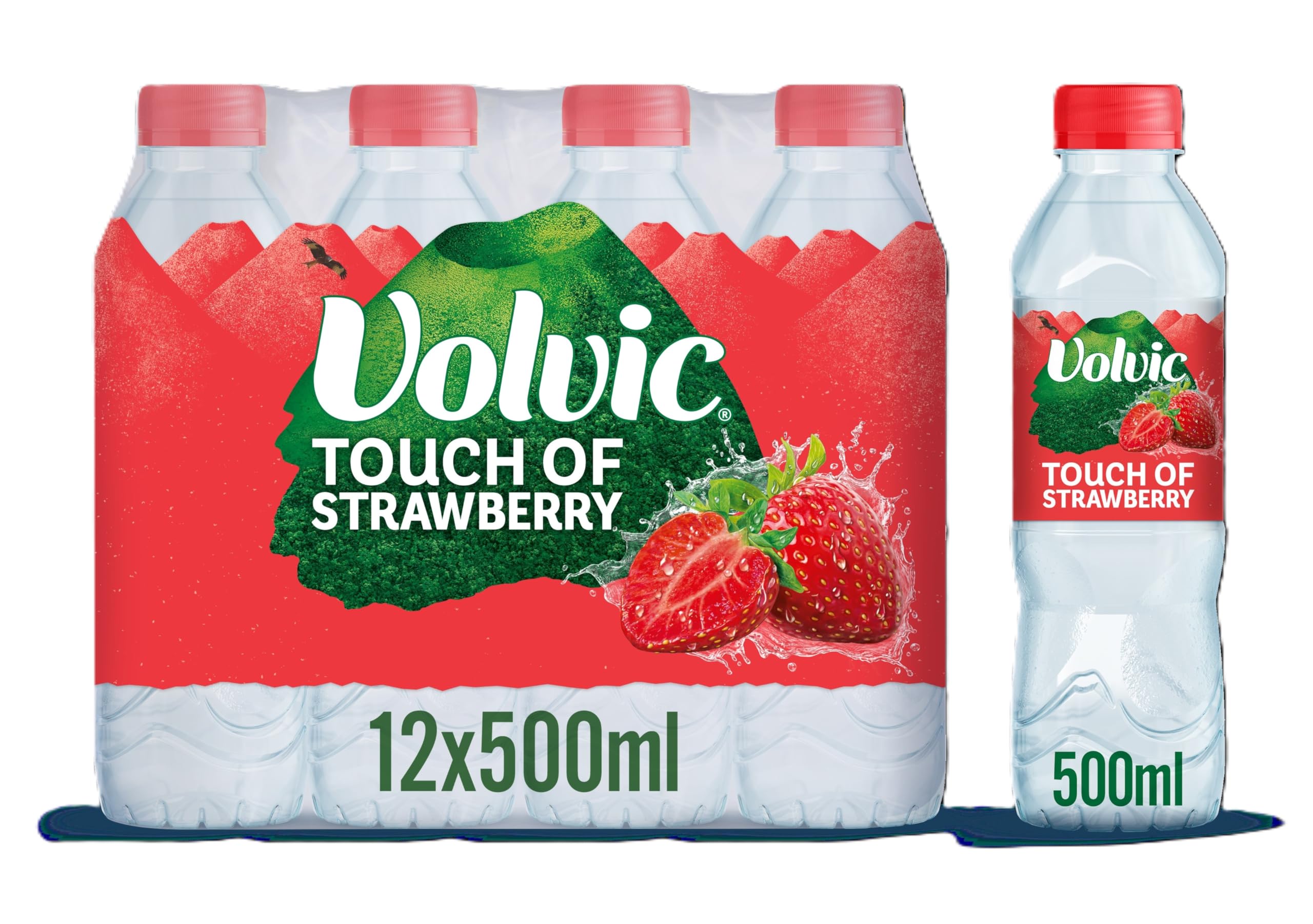 Volvic Touch of Fruit Strawberry Still Flavoured Water Multipack 12 x 500ml
