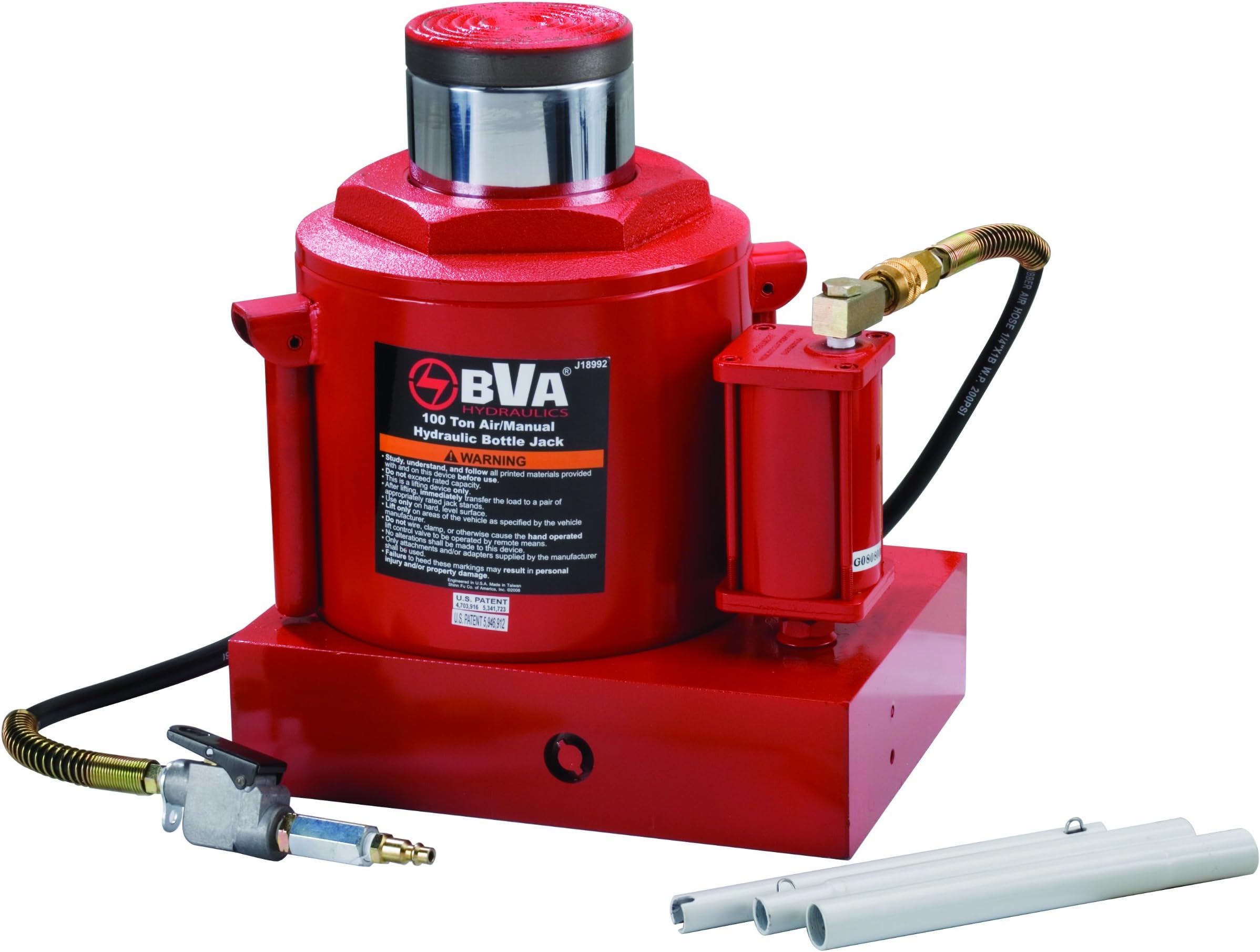 J18992 100 Ton Air/Manual Bottle Jack