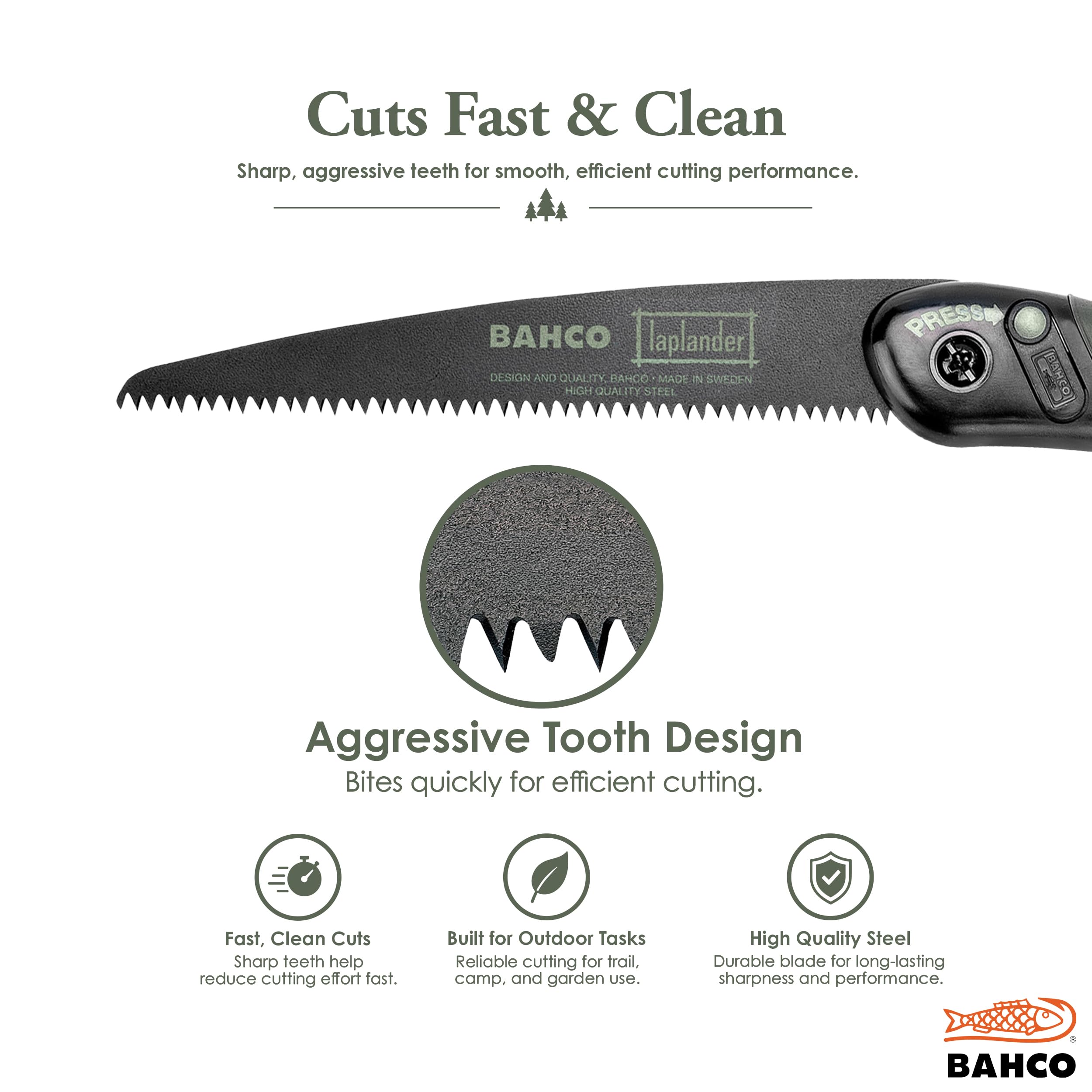 Bahco Laplander Folding Saw - 7.5" Blade -4