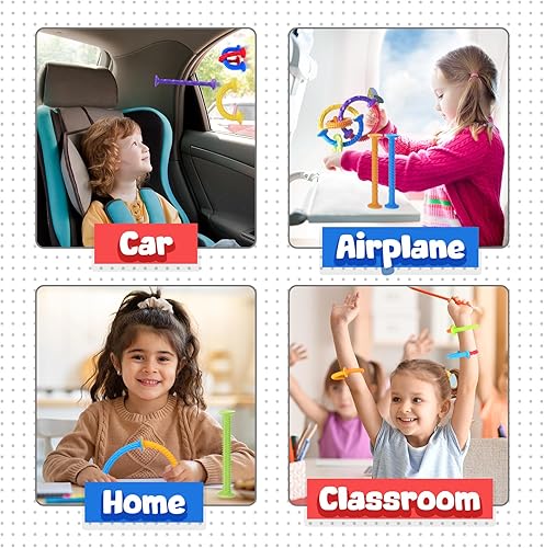 Miniatura 5 de Juguetes sensoriales para niños Fidget Toys paquete de 8 juguetes de succión texturizados para aula y baño - Juguetes para ansiedad calmados para