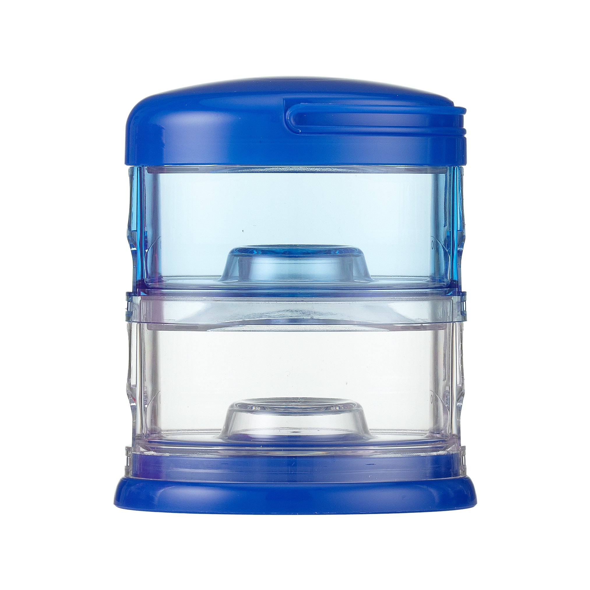 InnobabyPackin' Smart Stackable and Portable Storage System for Formula, Baby Snacks and More. 2 Stackable Cups in Blue. BPA Free.