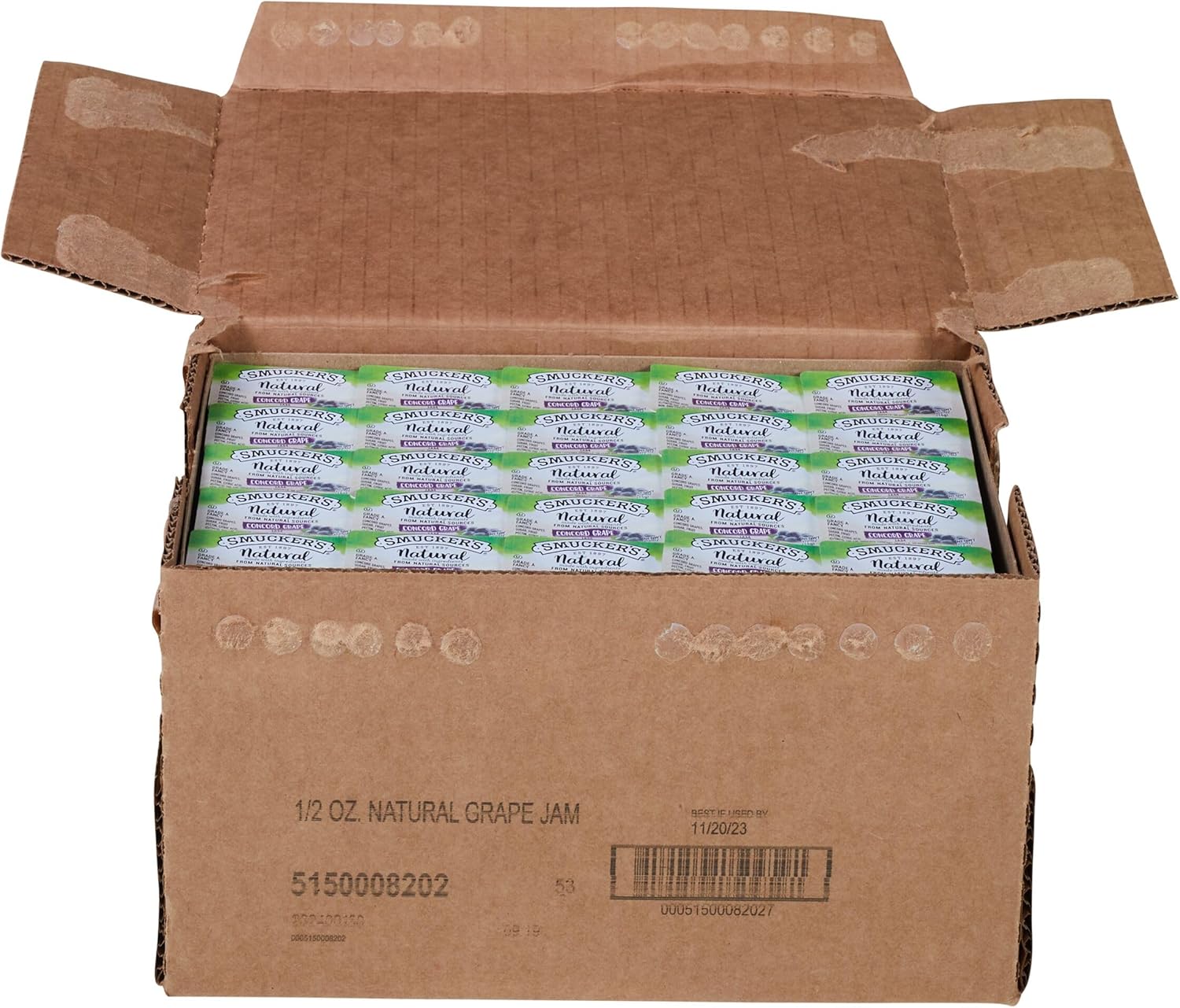 Smucker's Natural Concord Grape Jam, 0.5 Ounce (Pack of 200)