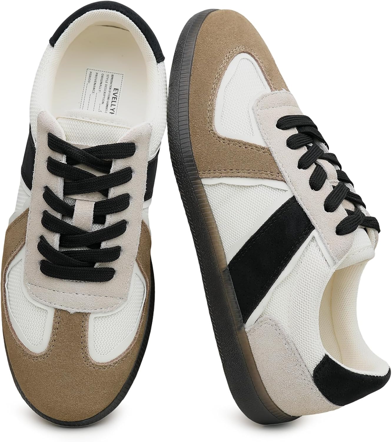 EVELLYHOOTD Women's Retro Casual Walking Sneakers for Everyday