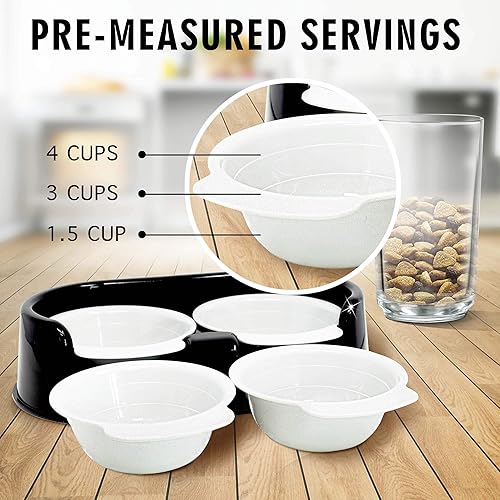 Miniatura 4 de Cali Pets Clean Feeder - Tazones para mascotas con soporte, cuencos intercambiables grandes para comida para perros o gatos  Estación de