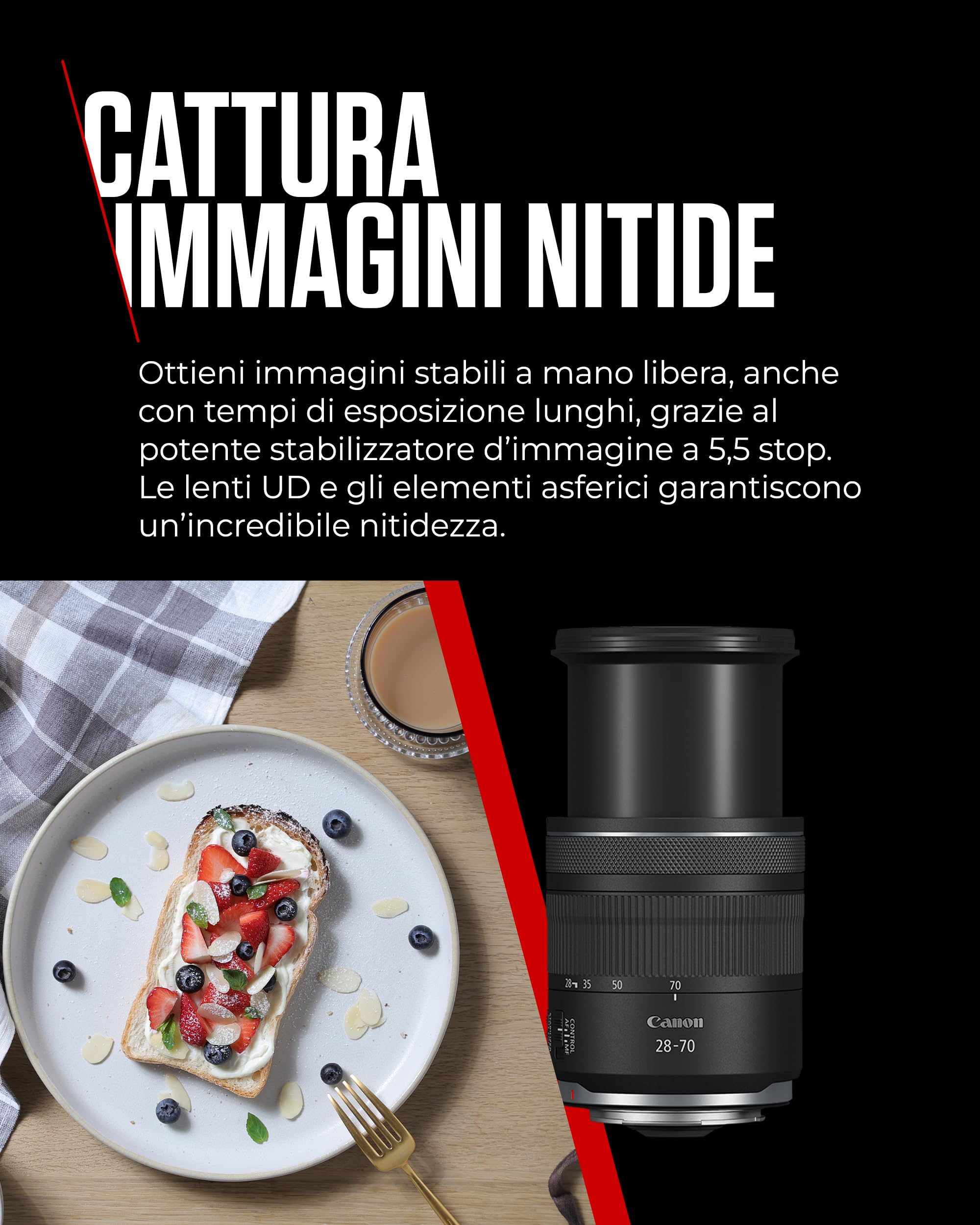 Canon Obiettivo zoom standard RF 28-70mm F2.8 IS STM per fotocamere EOS R