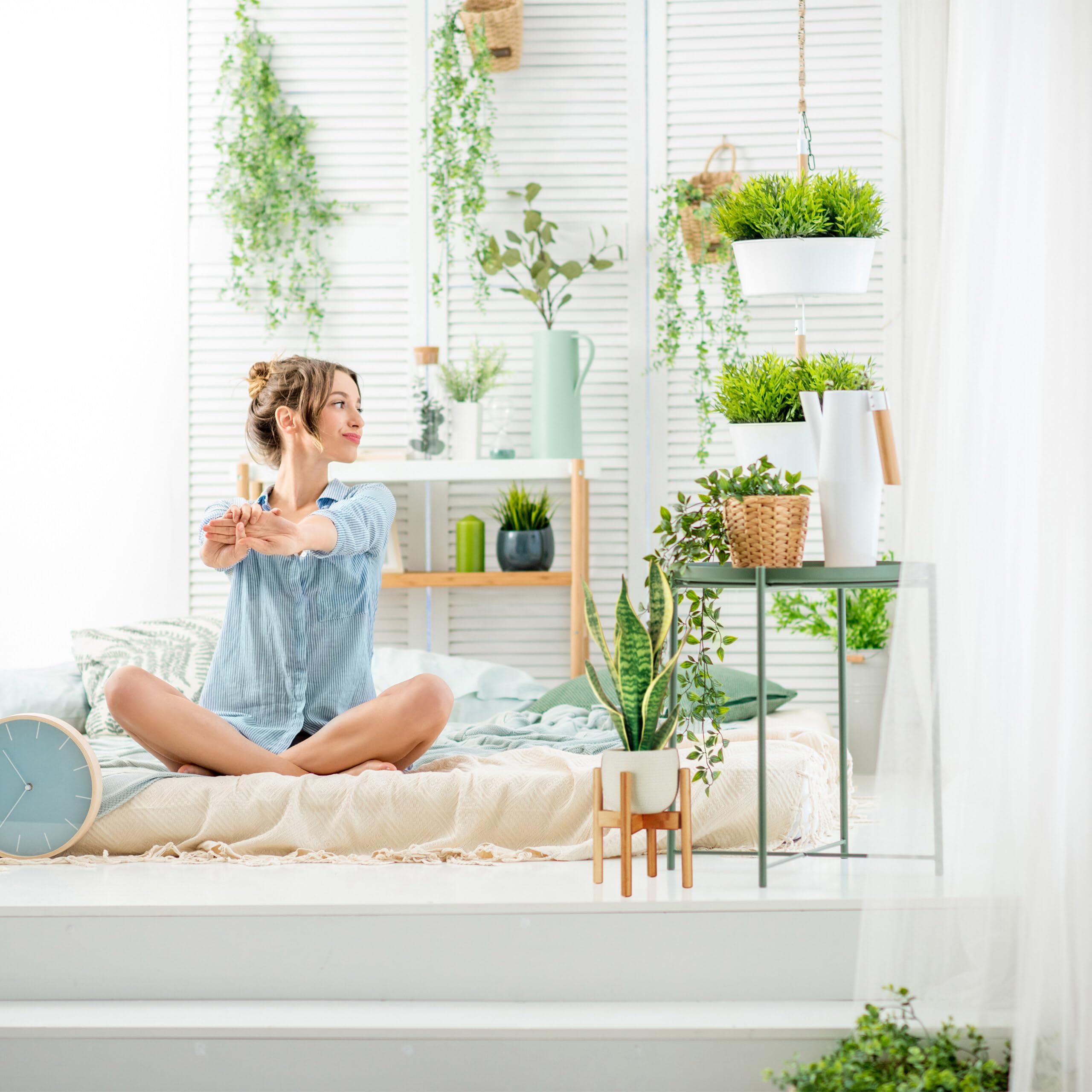 Relaxdays Set da 2 Supporti per Fiori e Piante, Portavasi per Vasi Fino 32 cm Ø, Regolabili e Impilabili, Marrone Chiaro