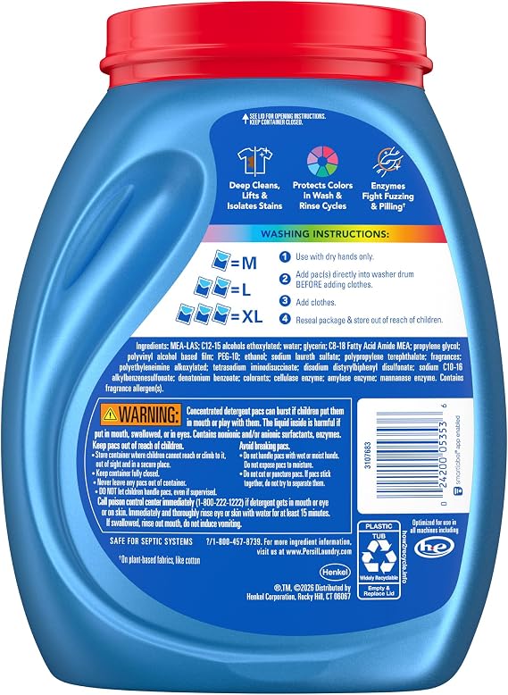 Persil Original Ultra Pacs Laundry Detergent, 100 Count
