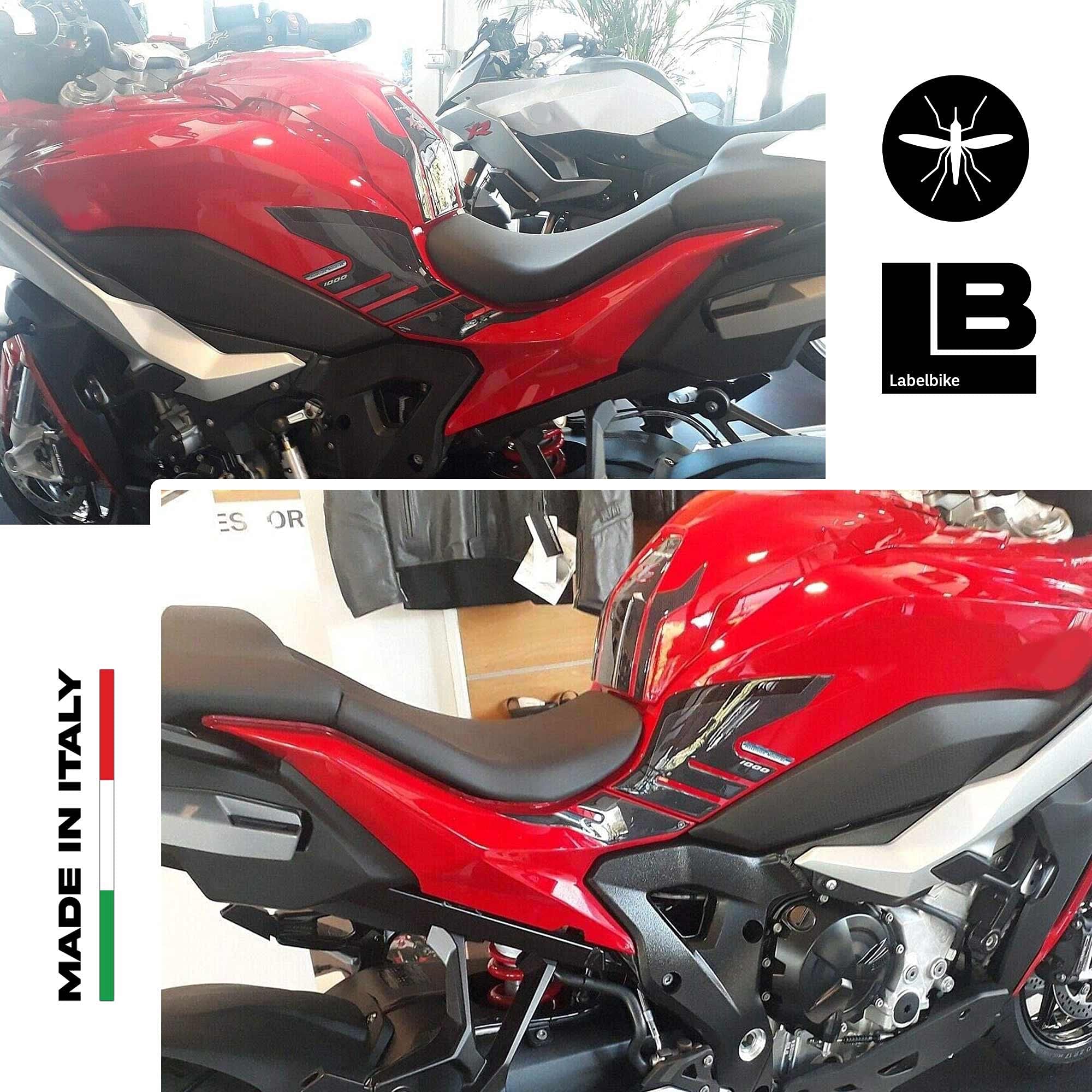 LABELBIKE 3D Motorrad Tankaufkleber kompatibel mit BMW